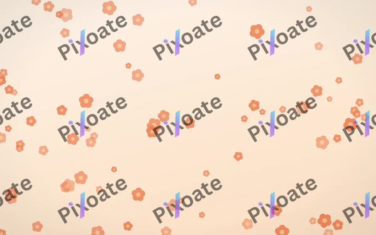 Sunset Pop Blooms — light orange and beige floral background