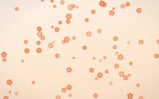 Sunset Pop Blooms III — light orange and beige floral background, variation III