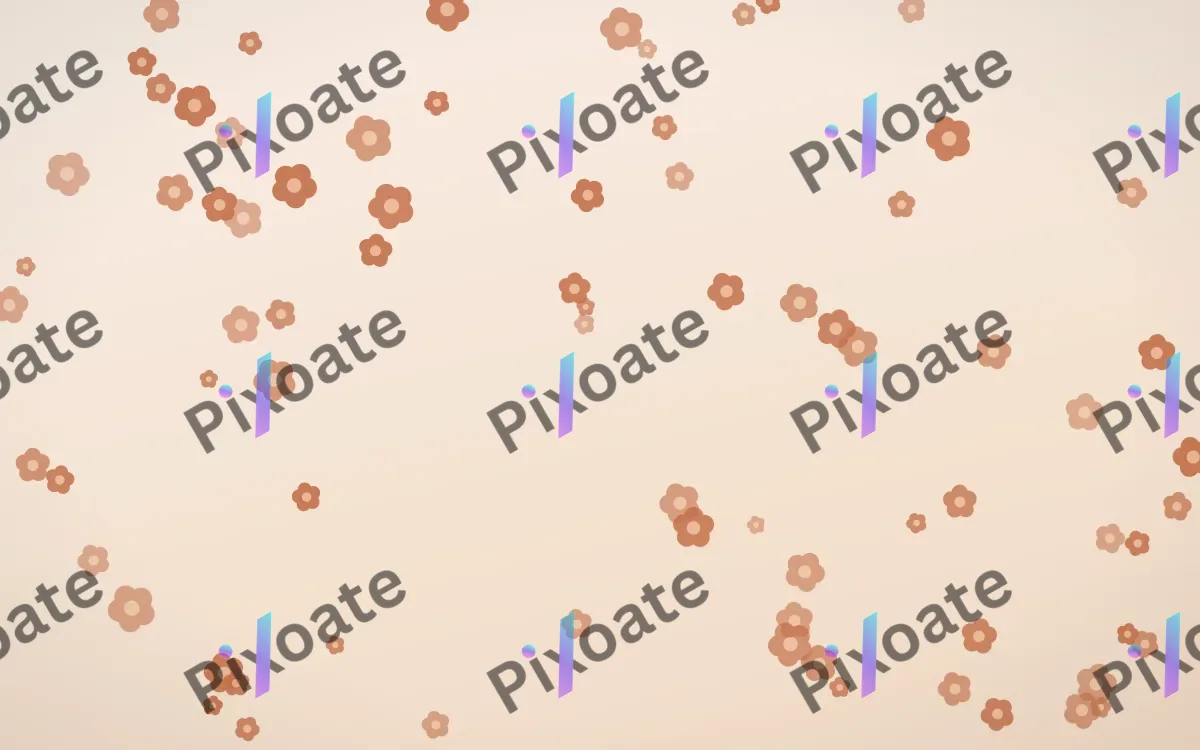 Terracotta Blooms — light orange and beige floral background