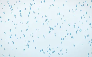 Arctic Frost Leaves Dense — light blue and white floral background