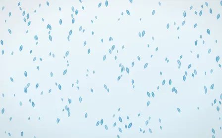 Arctic Frost Leaves Dense — light blue and white floral background
