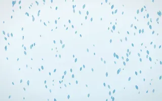Arctic Frost Leaves Dense II — light blue and white floral background, variation II