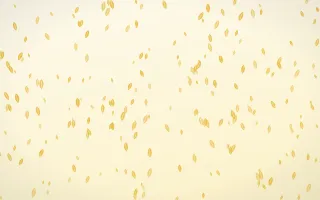 Buttercream Leaves Dense — light gold, yellow and white floral background
