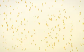 Buttercream Leaves Dense II — light gold, yellow and white floral background, variation II