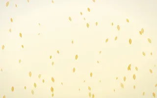 Buttercream Leaves II — light gold, yellow and white floral background, variation II
