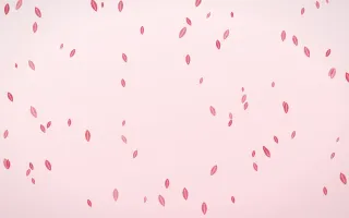 Cherry Soda Leaves — light red and white floral background