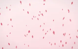 Cherry Soda Leaves III — light red and white floral background, variation III