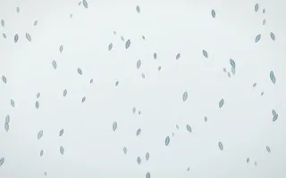 Coastal Fog Leaves II — light blue and white floral background, variation II
