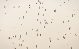 Espresso Leaves II — light brown, orange and beige floral background, variation II