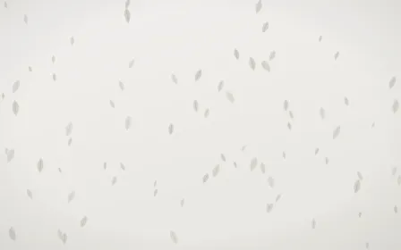 Fogline Leaves — light grey, orange and white floral background