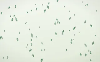 Forest Cream Leaves — light green and white floral background