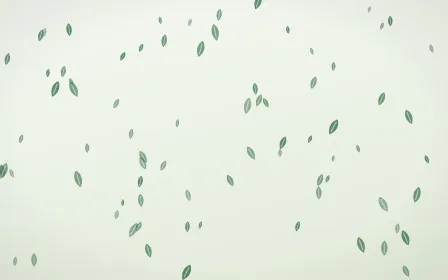 Forest Cream Leaves — light green and white floral background