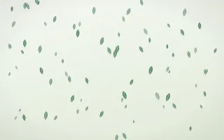 Forest Cream Leaves II — light green and white floral background, variation II