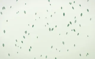 Forest Cream Leaves III — light green and white floral background, variation III
