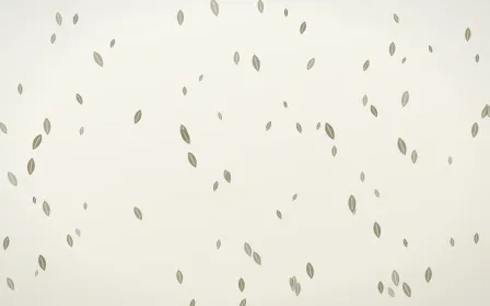 Fresh Linen Leaves — light yellow and white floral background