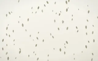 Fresh Linen Leaves II — light yellow and white floral background, variation II