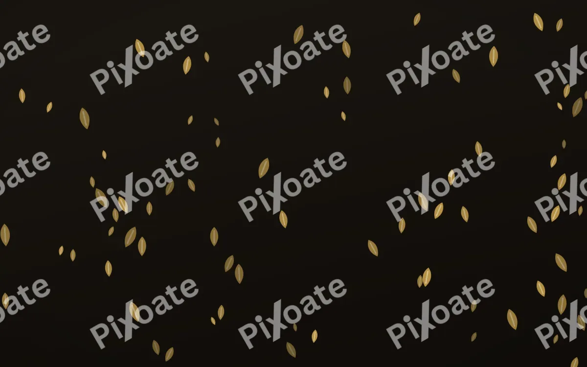 Golden Noir Leaves — dark gold, yellow and black floral background