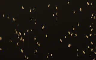 Golden Noir Leaves — dark gold, yellow and black floral background