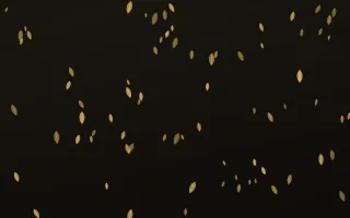 Golden Noir Leaves II — dark gold, yellow and black floral background, variation II