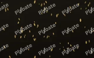 Golden Noir Leaves II — dark gold, yellow and black floral background, variation II