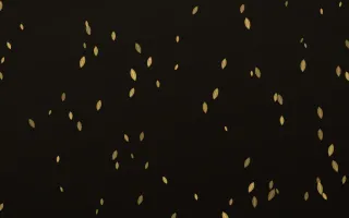 Golden Noir Leaves III — dark gold, yellow and black floral background, variation III