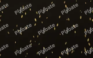 Golden Noir Leaves III — dark gold, yellow and black floral background, variation III
