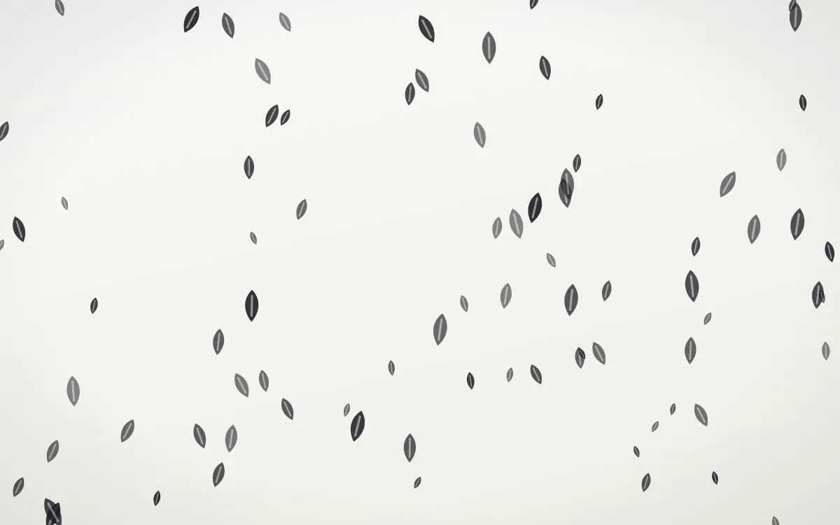 Inkline Leaves — light grey and white floral background