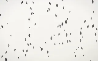 Inkline Leaves — light grey and white floral background