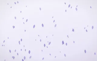 Lilac Frost Leaves III — light blue and white floral background, variation III