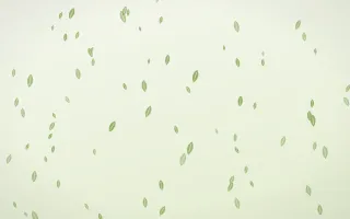 Matcha Latte Leaves — light green and white floral background