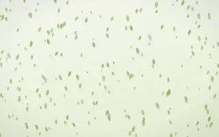 Matcha Latte Leaves Dense II — light green and white floral background, variation II