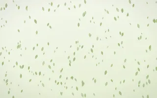 Matcha Latte Leaves Dense III — light green and white floral background, variation III