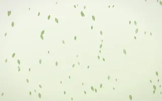 Matcha Latte Leaves II — light green and white floral background, variation II