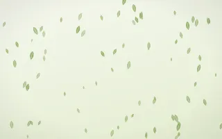 Matcha Latte Leaves III — light green and white floral background, variation III