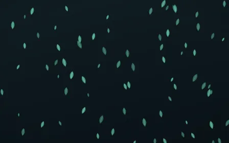 Midnight Garden Leaves — dark green and black floral background