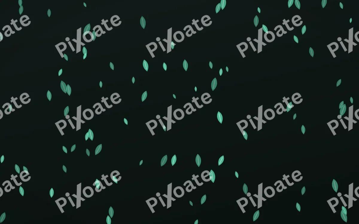 Mint Noir Leaves — dark green and black floral background