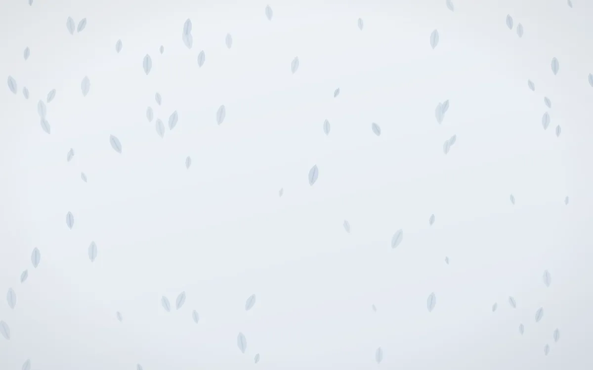 Mist Blue Leaves — light blue and white floral background