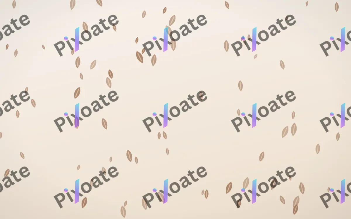 Mocha Milk Leaves — light orange and white floral background