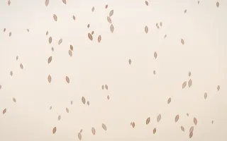 Mocha Milk Leaves — light orange and white floral background