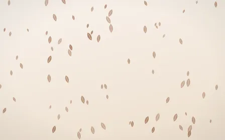 Mocha Milk Leaves — light orange and white floral background