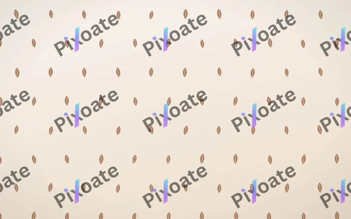 Mocha Milk Leaves Tiled — light orange and white floral background