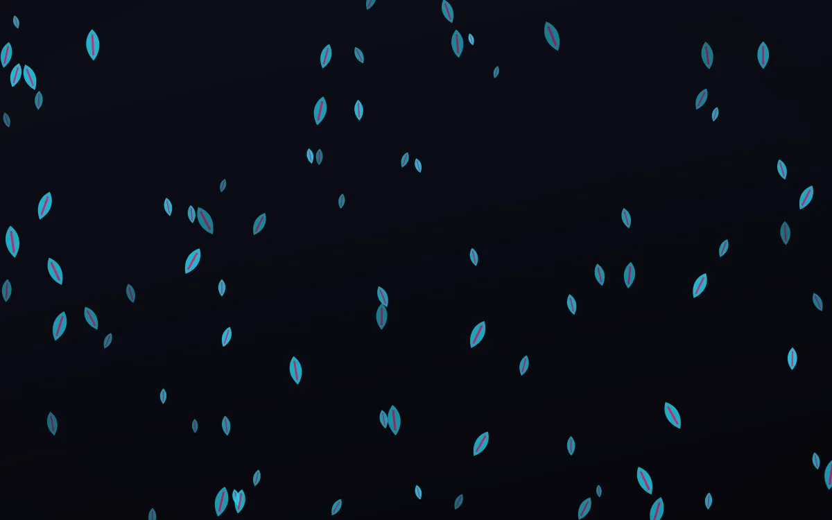 Neonline Leaves — dark teal, pink and black floral background