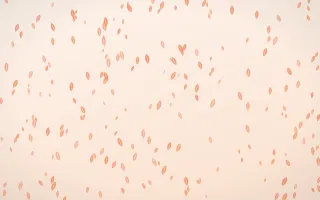 Peach Fuzz Leaves Dense III — light orange and white floral background, variation III