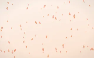 Peach Fuzz Leaves II — light orange and white floral background, variation II