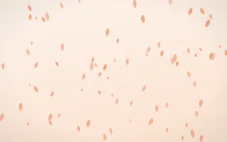 Peach Fuzz Leaves III — light orange and white floral background, variation III