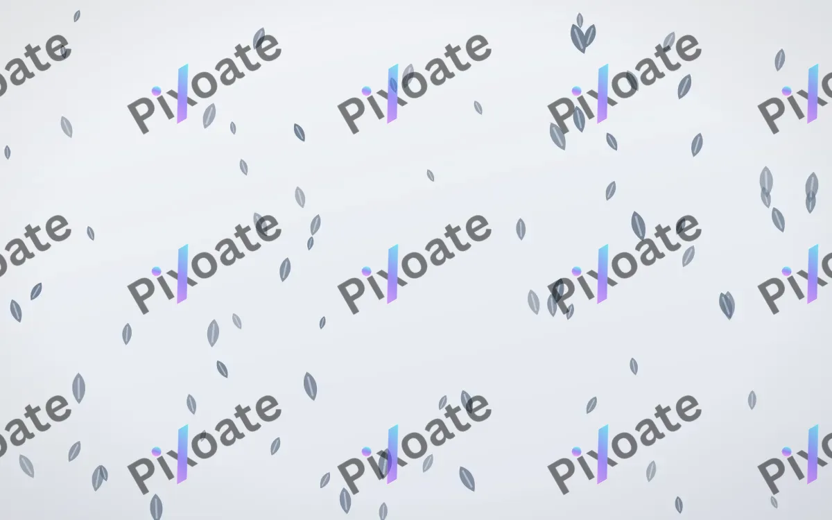 Slate Mist Leaves — light blue and white floral background