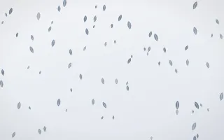 Slate Mist Leaves II — light blue and white floral background, variation II