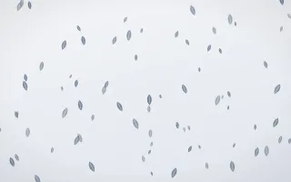 Slate Mist Leaves III — light blue and white floral background, variation III