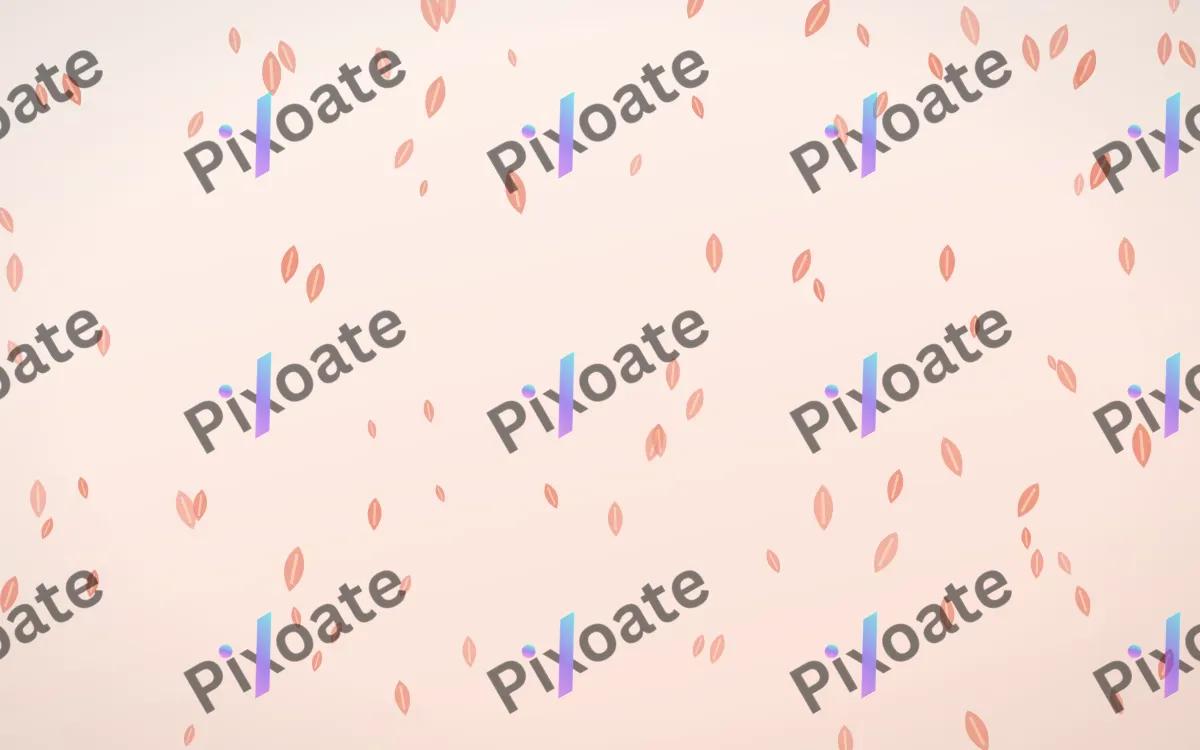 Sorbet Leaves — light red, orange and white floral background