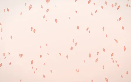 Sorbet Leaves — light red, orange and white floral background